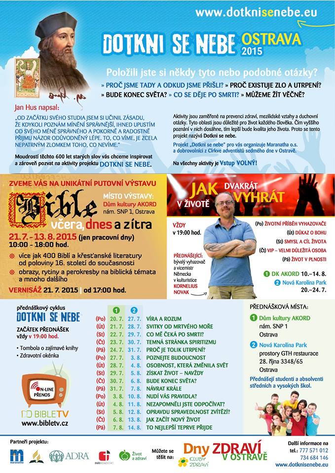 Dotkni se nebe Ostrava 2015 - přednášky